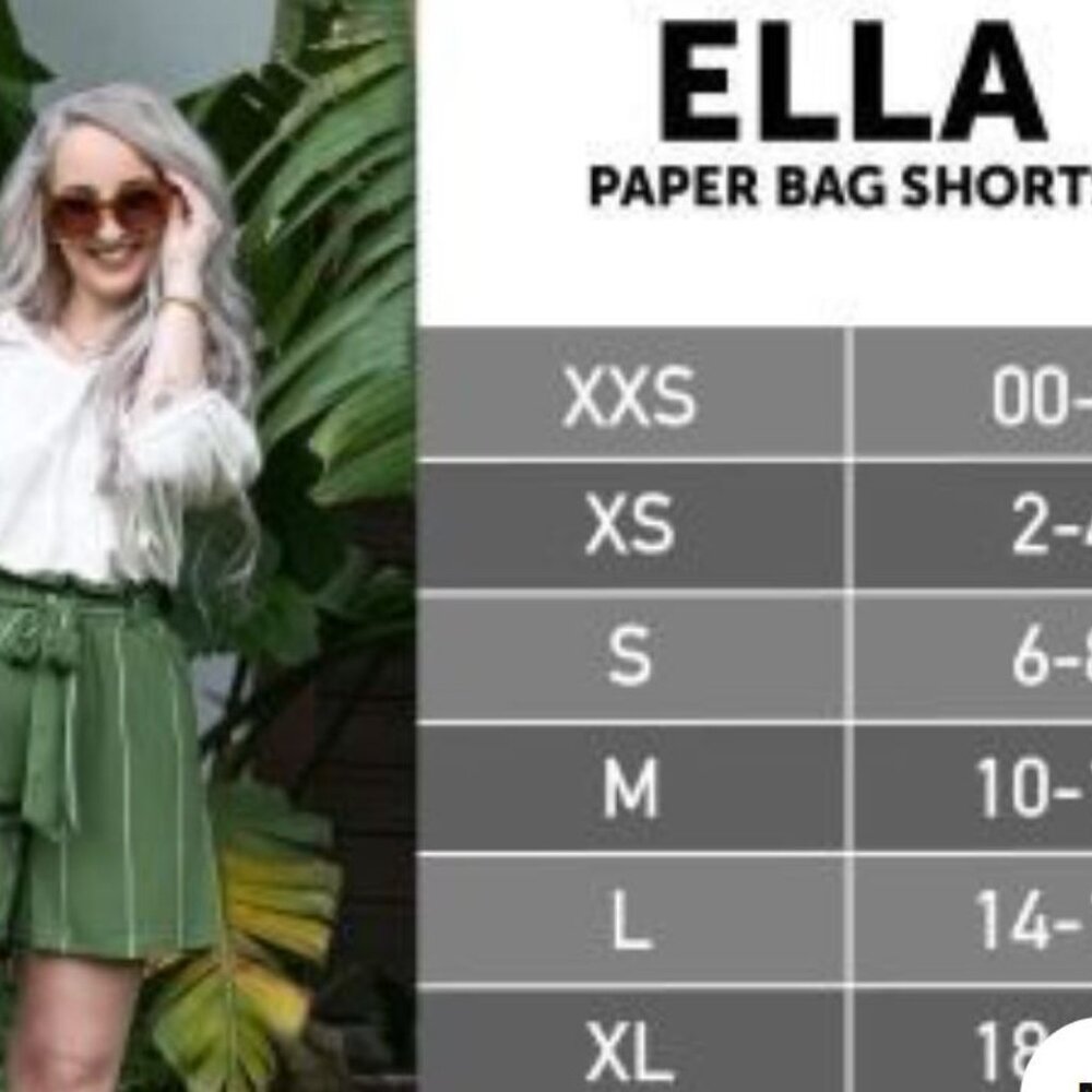 NWOT LuLaRoe Ella "Paper Bag" Shorts - Size L - Picture 4 of 5